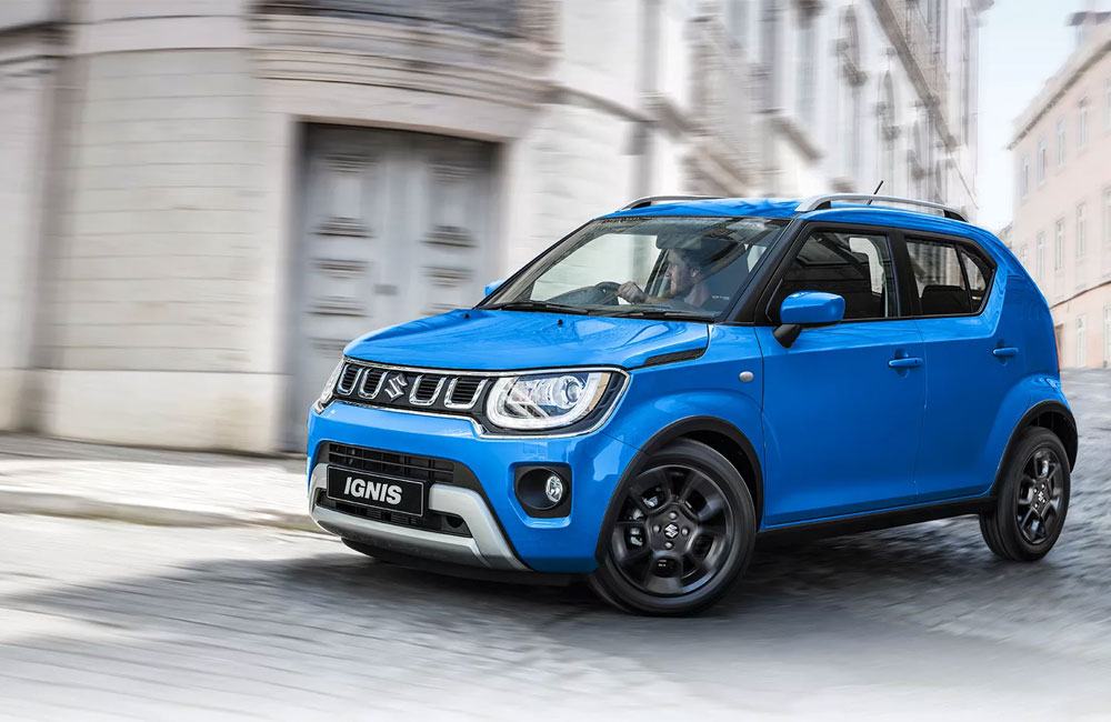 Drivers side interior of a Suzuki Ignis