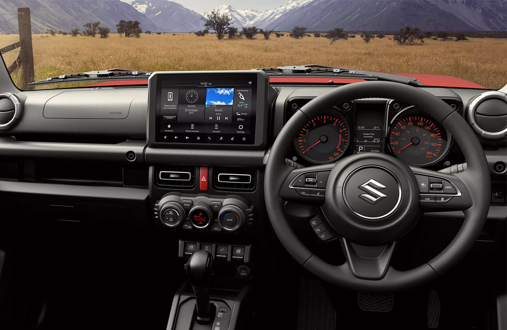 Drivers side interior of a vehicle