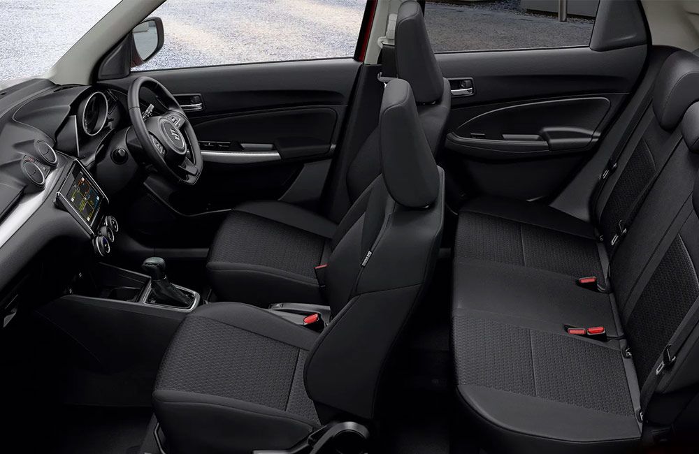 Cut away shot of a Suzuki Swifts interior