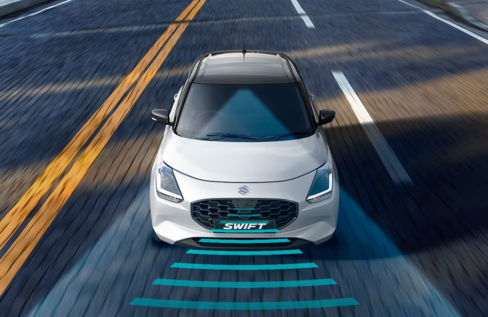 Visualisation of a Swifts safety systems while driving