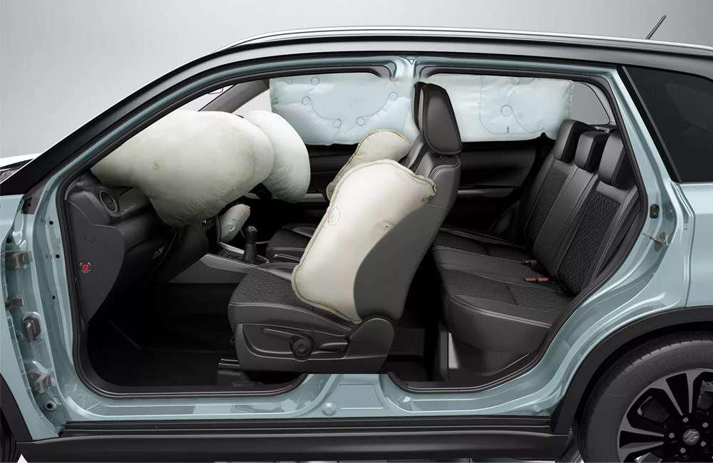 Visualisation of the vitara airbag system deployed
