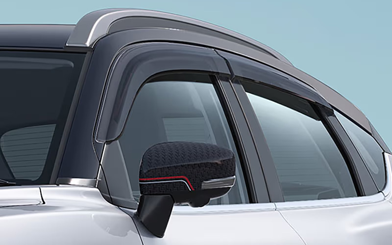 3D render of a Suzuki with the Weathershields accessory attached